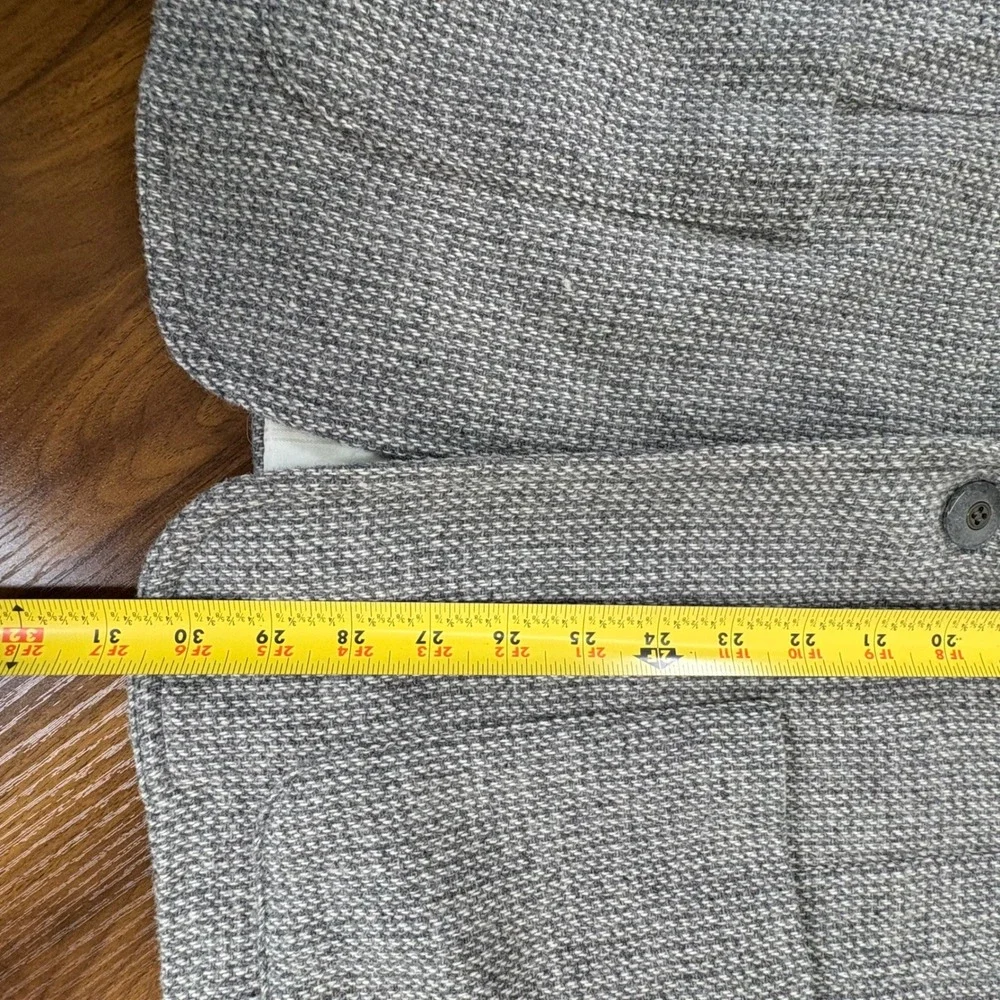Lizwear Womens Soft Tweed Blazer Jacket‎ Gray Wool Mohair Blend Textured Size 12